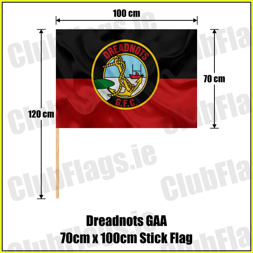 Dreadnots GAA 70cm x 100cm Stick Flag - ClubFlags.ie