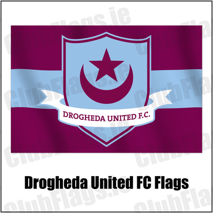 Drogheda United FC Flags with the club crest and colours, Louth Football - ClubFlags.ie