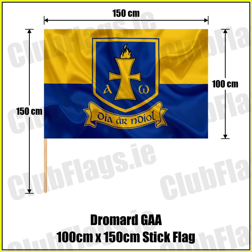 Dromard GAA 100cm x 150cm Stick Flag - ClubFlags.ie
