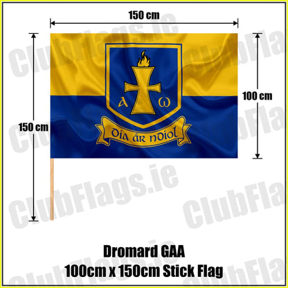 Dromard GAA 100cm x 150cm Stick Flag - ClubFlags.ie