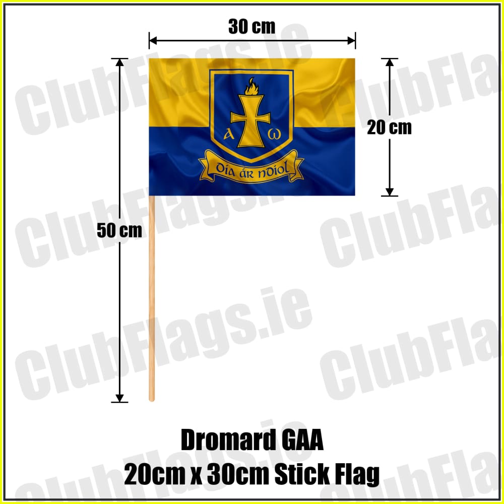Dromard GAA 20cm x 30cm Stick Flag - ClubFlags.ie