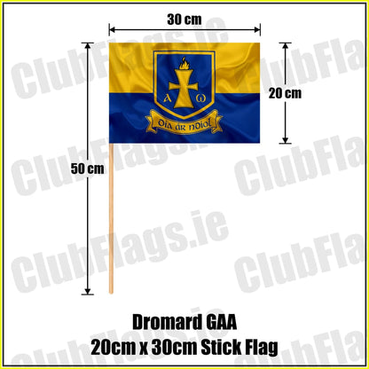 Dromard GAA 20cm x 30cm Stick Flag - ClubFlags.ie