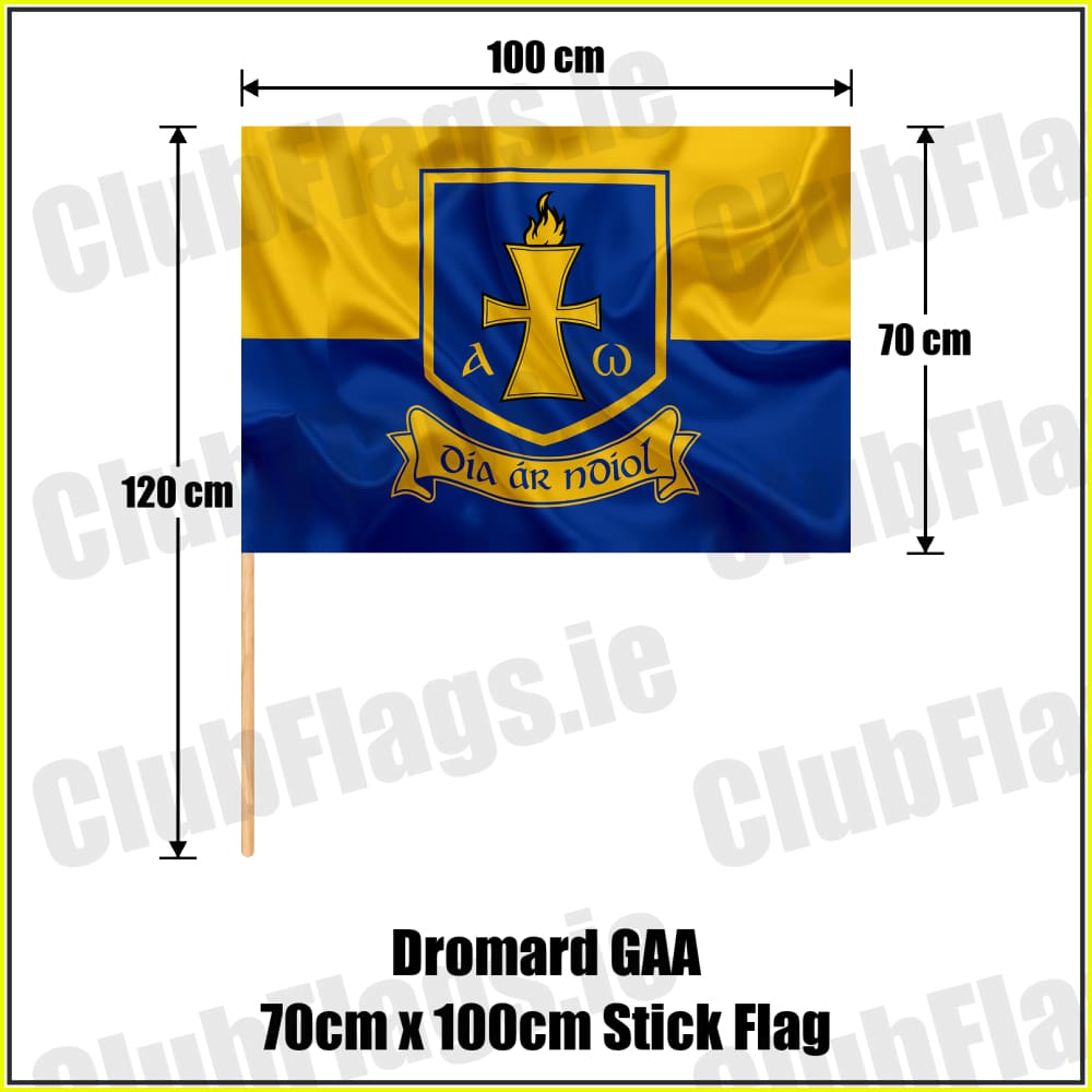 Dromard GAA 70cm x 100cm Stick Flag - ClubFlags.ie