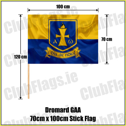 Dromard GAA 70cm x 100cm Stick Flag - ClubFlags.ie