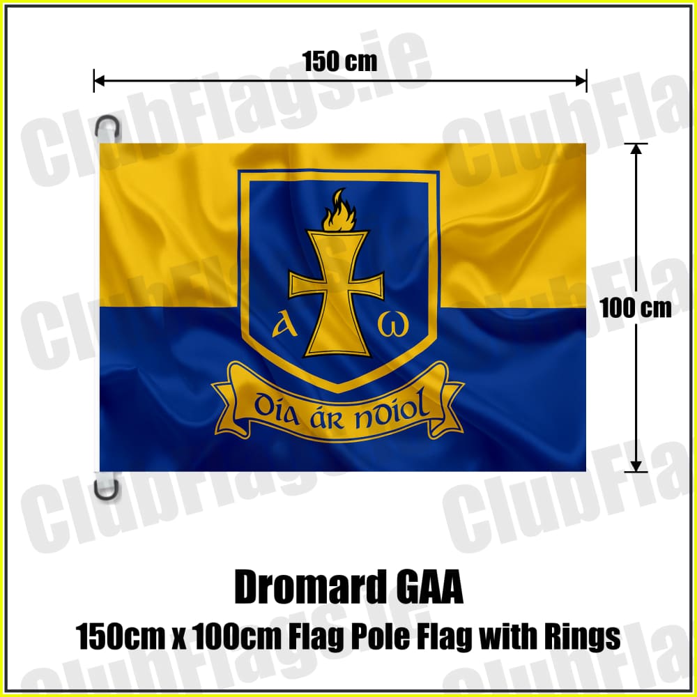 Dromard GAA 150cm x 100cm Flag Pole Flag with Rings - ClubFlags.ie