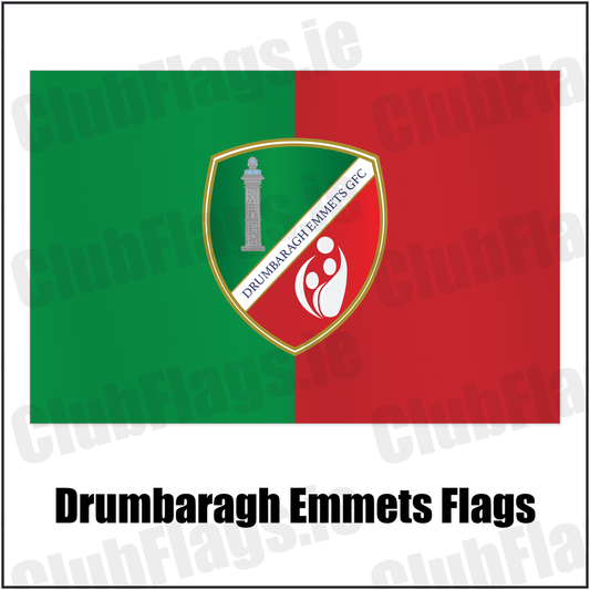 Drumbaragh Emmets Flags with the club crest and colours, Meath GAA - ClubFlags.ie