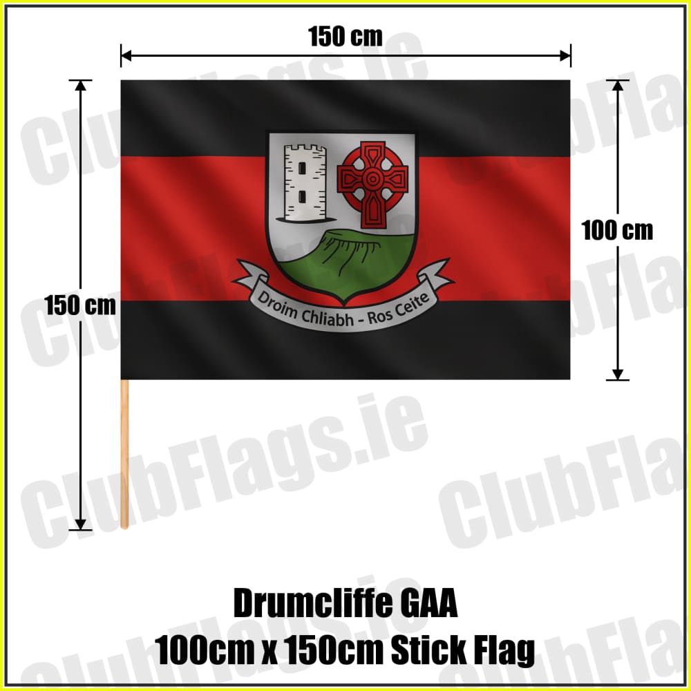 Drumcliffe GAA 100cm x 150cm Stick Flag - ClubFlags.ie