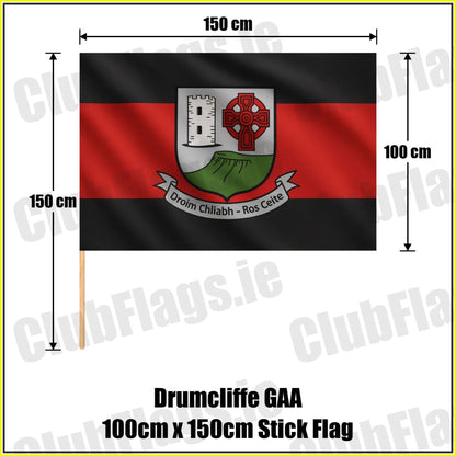 Drumcliffe GAA 100cm x 150cm Stick Flag - ClubFlags.ie