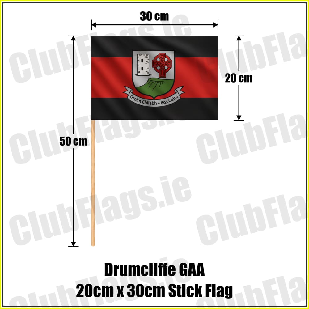 Drumcliffe GAA 20cm x 30cm Stick Flag - ClubFlags.ie