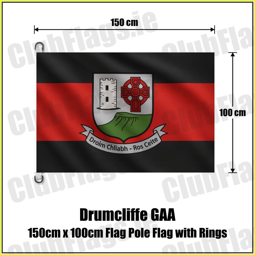 Drumcliffe GAA 150cm x 100cm Flag Pole Flag with Rings - ClubFlags.ie