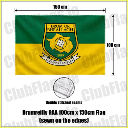 Drumreilly GAA 100cm x 150cm Flag (sewn on the edges) - ClubFlags.ie