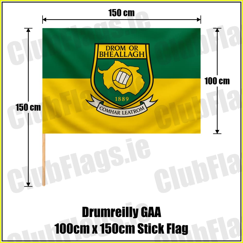 Drumreilly GAA 100cm x 150cm Stick Flag - ClubFlags.ie