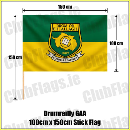 Drumreilly GAA 100cm x 150cm Stick Flag - ClubFlags.ie