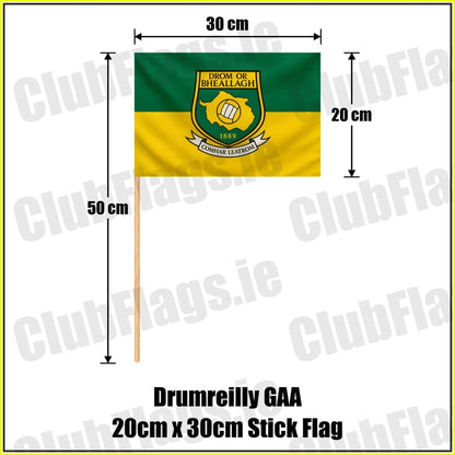 Drumreilly GAA 20cm x 30cm Stick Flag - ClubFlags.ie