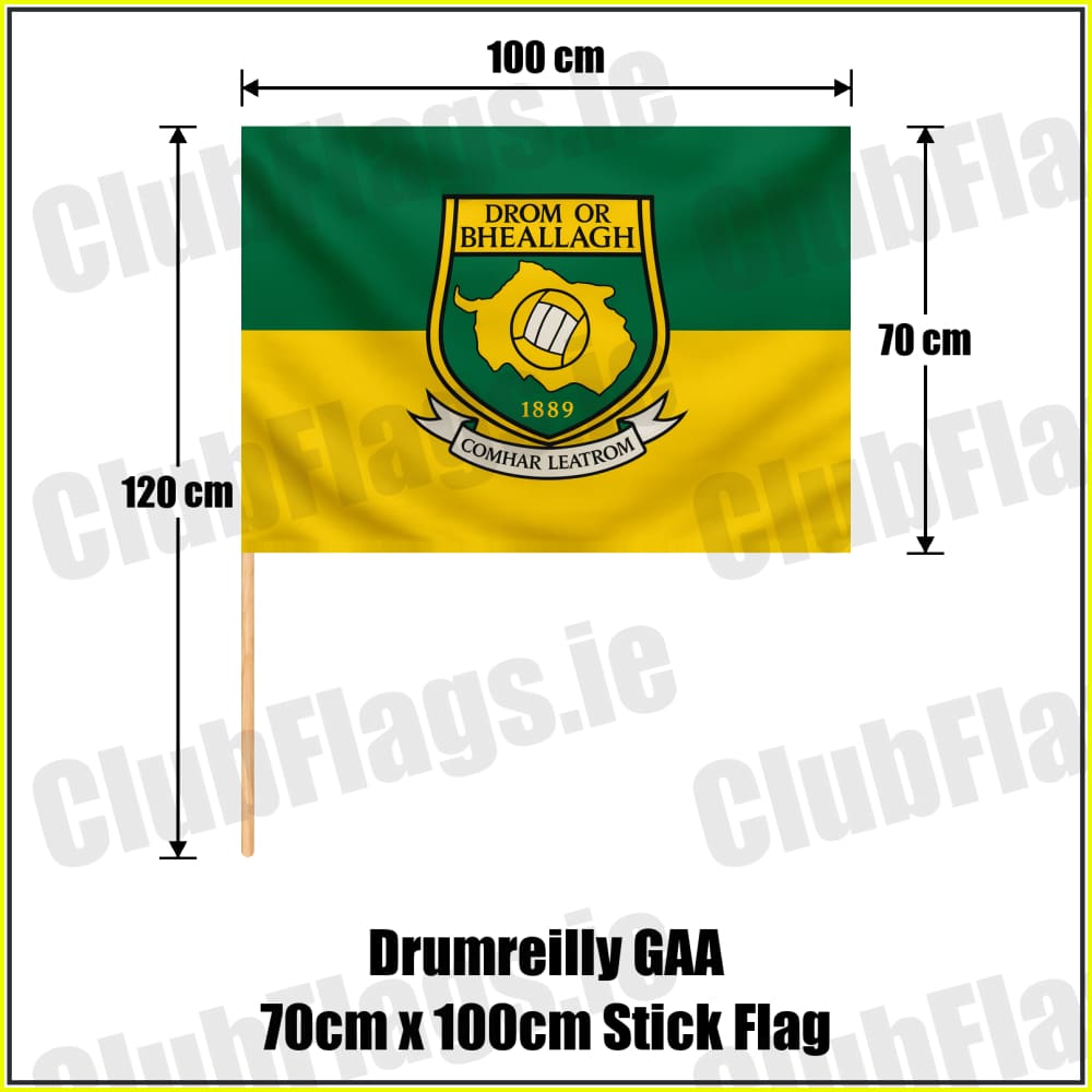 Drumreilly GAA 70cm x 100cm Stick Flag - ClubFlags.ie