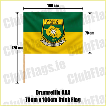 Drumreilly GAA 70cm x 100cm Stick Flag - ClubFlags.ie