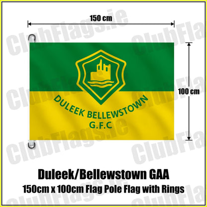 Duleek/Bellewstown GAA 150cm x 100cm Flag Pole Flag with Rings - ClubFlags.ie