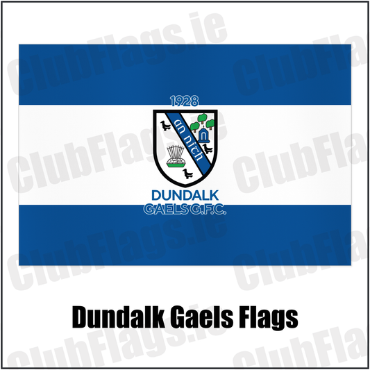 Dundalk Gaels Flags with the club crest and colours, Louth GAA - ClubFlags.ie