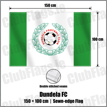 Dundela FC 100cm x 150cm Flag (sewn on the edges) with the club crest and colours, Down Football - ClubFlags.ie