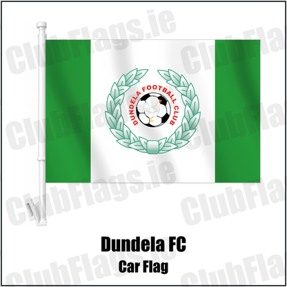 Dundela FC Car Flag with the club crest and colours, Down Football - ClubFlags.ie