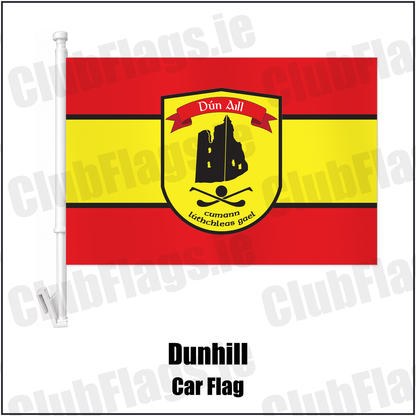 Dunhill Car Flag with the club crest and colours, Waterford GAA - ClubFlags.ie