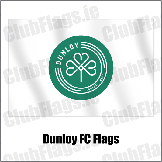 Dunloy FC Flags with the club crest and colours, Antrim Football - ClubFlags.ie