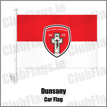 Dunsany Car Flag with the club crest and colours, Meath GAA - ClubFlags.ie