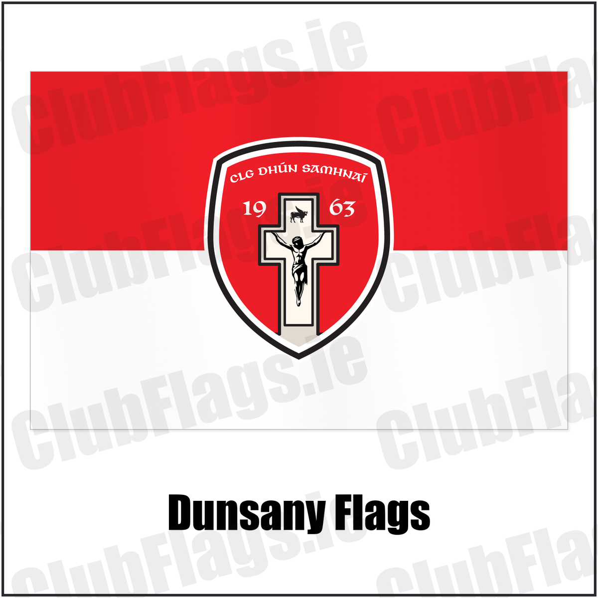 Dunsany Flags with the club crest and colours, Meath GAA - ClubFlags.ie