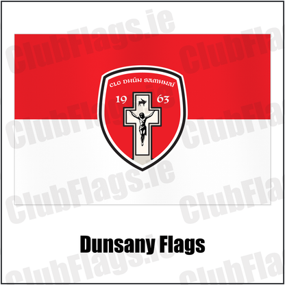 Dunsany Flags with the club crest and colours, Meath GAA - ClubFlags.ie