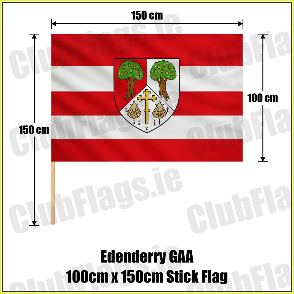 Edenderry GAA 100cm x 150cm Stick Flag - ClubFlags.ie