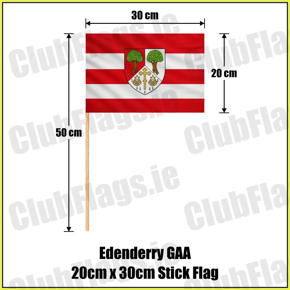 Edenderry GAA 20cm x 30cm Stick Flag - ClubFlags.ie