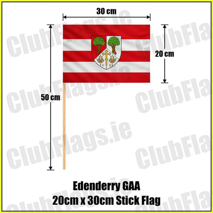 Edenderry GAA 20cm x 30cm Stick Flag - ClubFlags.ie