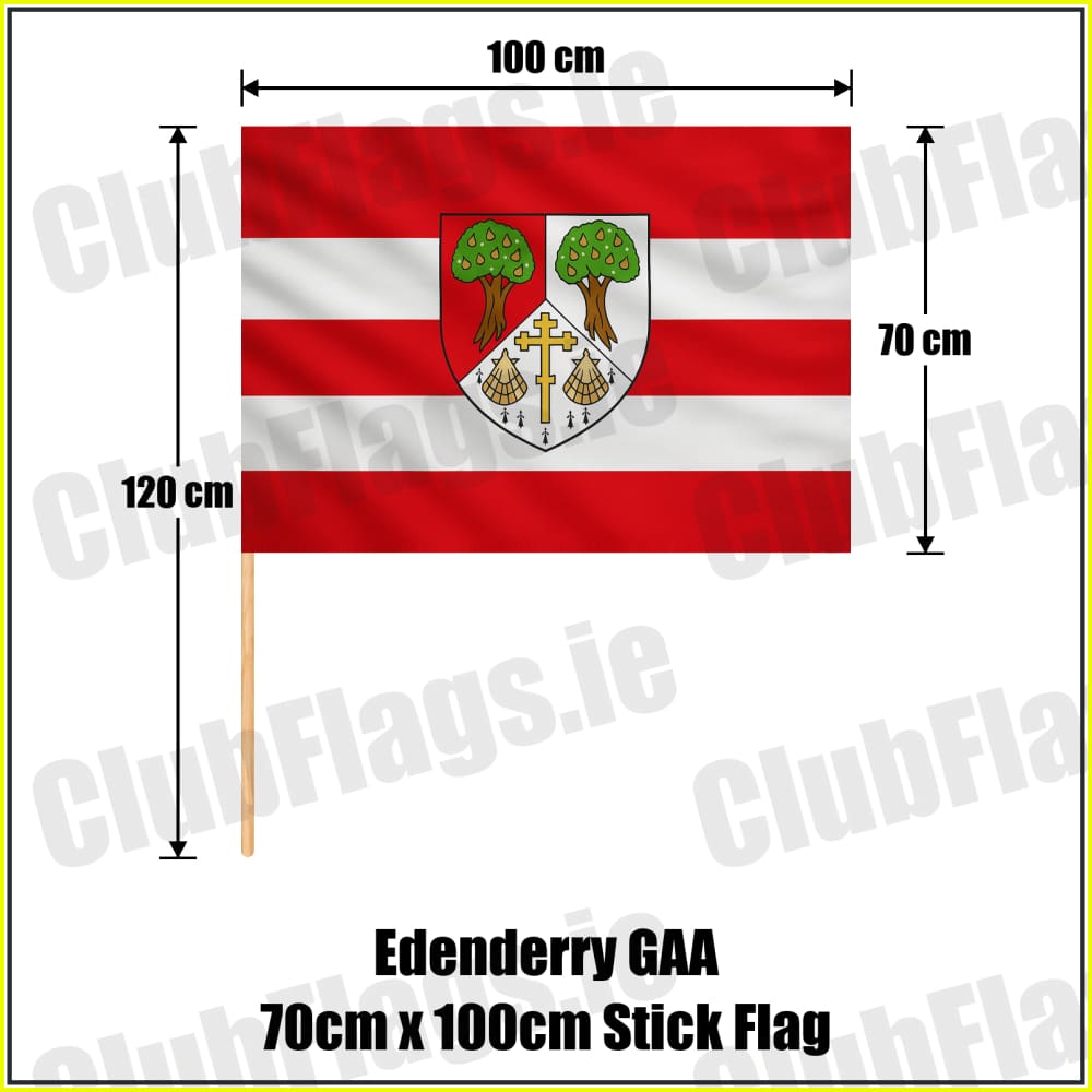 Edenderry GAA 70cm x 100cm Stick Flag - ClubFlags.ie