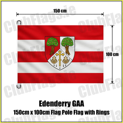 Edenderry GAA 150cm x 100cm Flag Pole Flag with Rings - ClubFlags.ie