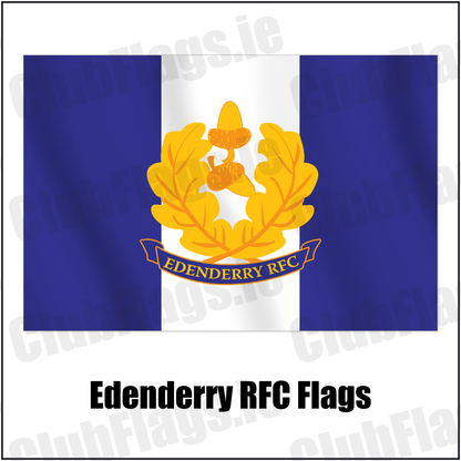 Edenderry RFC Flags with the club crest and colours, Kildare Rugby - ClubFlags.ie