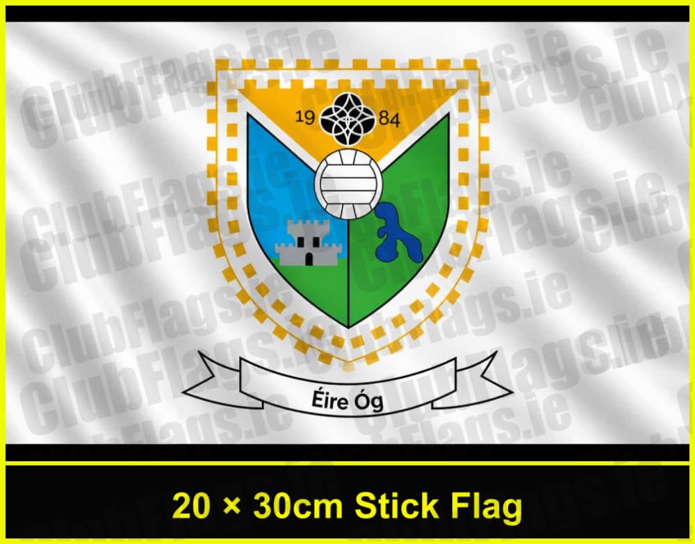 Éire Óg Roscommon GAA Club Flag - 20 x 30cm Stick Flag / Roscommon - GAA Clubs
