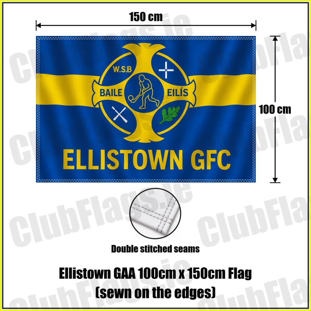 Ellistown GAA 100cm x 150cm Flag (sewn on the edges) - ClubFlags.ie