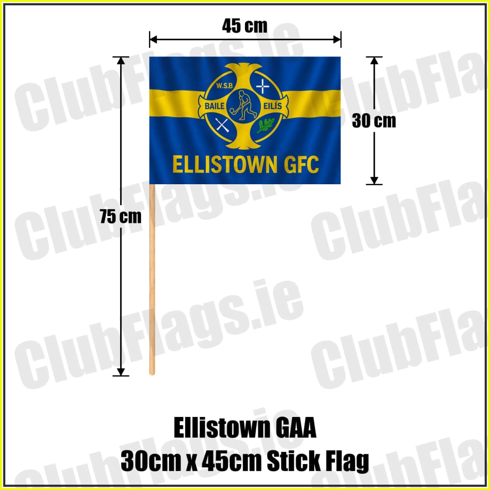 Ellistown GAA 30cm x 45cm Stick Flag - ClubFlags.ie