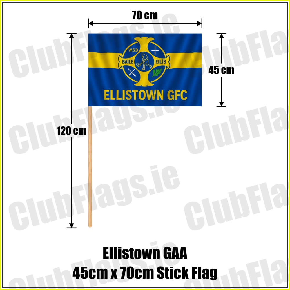 Ellistown GAA 45cm x 70cm Stick Flag - ClubFlags.ie
