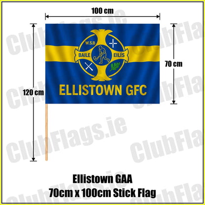 Ellistown GAA 70cm x 100cm Stick Flag - ClubFlags.ie