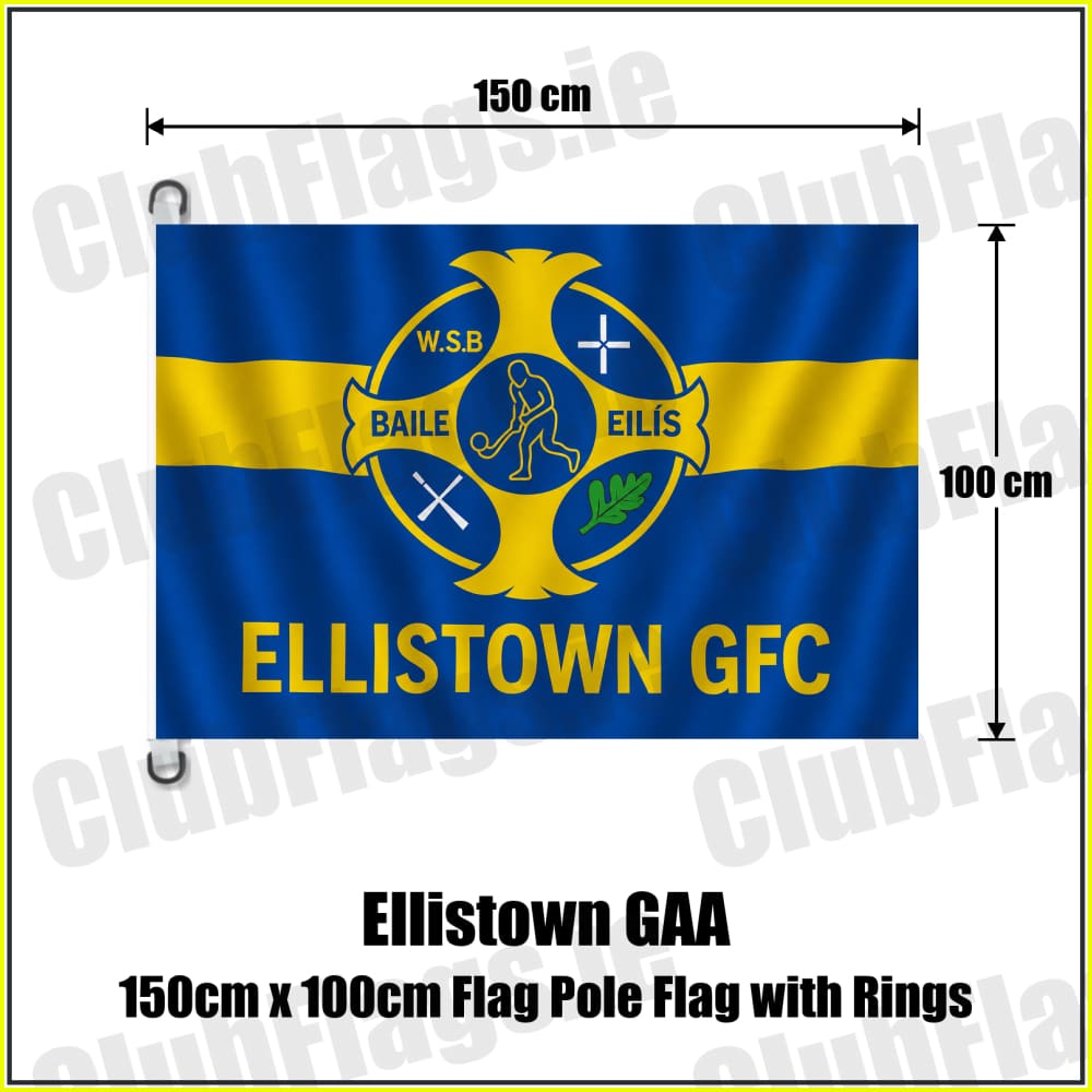 Ellistown GAA 150cm x 100cm Flag Pole Flag with Rings - ClubFlags.ie