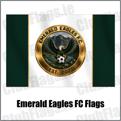 Emerald Eagles FC Flags with the club crest and colours, Kerry Football - ClubFlags.ie
