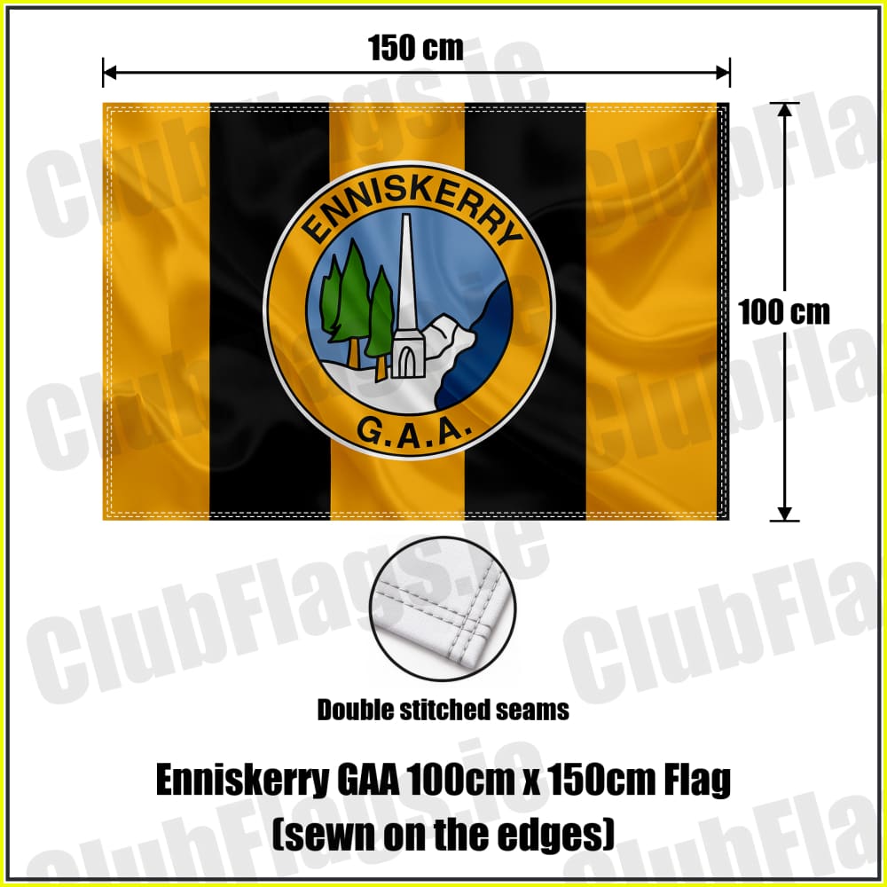 Enniskerry GAA 100cm x 150cm Flag (sewn on the edges) - ClubFlags.ie
