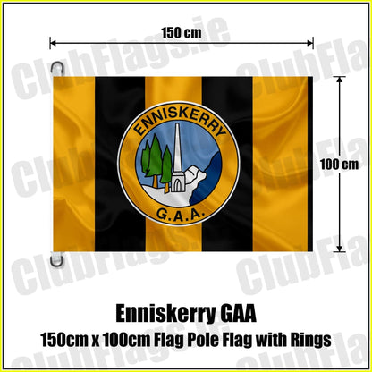 Enniskerry GAA 150cm x 100cm Flag Pole Flag with Rings - ClubFlags.ie