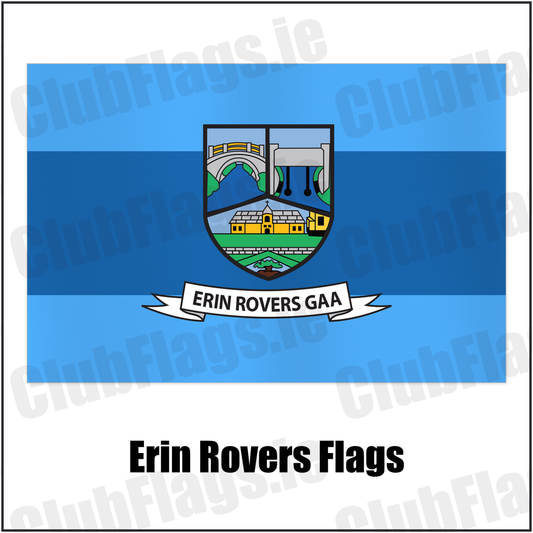 Erin Rovers Flags with the club crest and colours, Offaly GAA - ClubFlags.ie