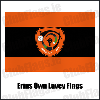 Erins Own Lavey Flags with the club crest and colours, Derry GAA - ClubFlags.ie