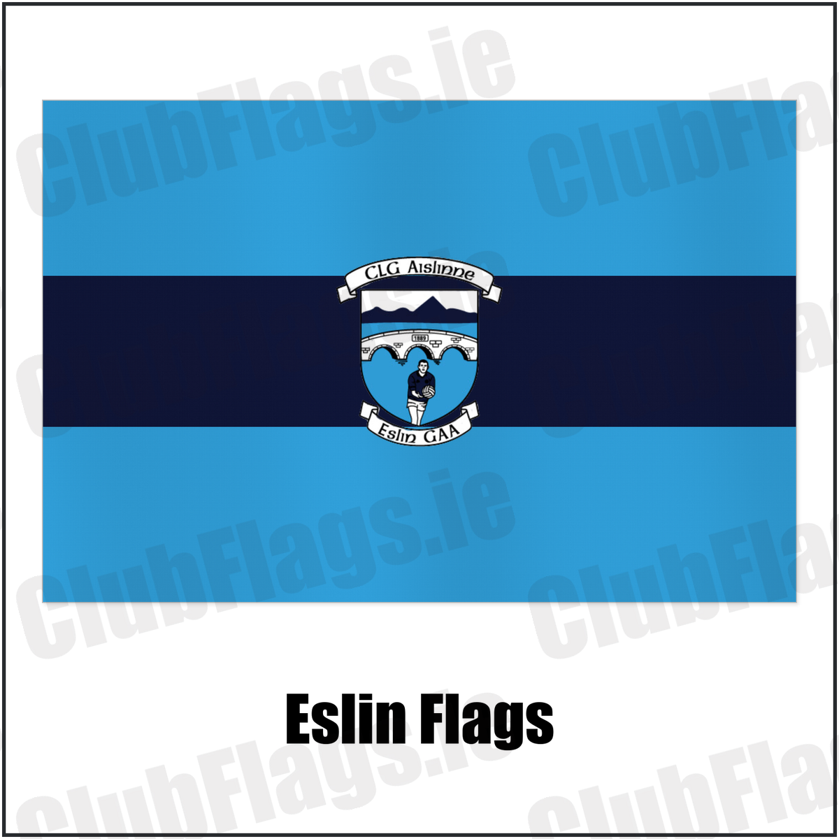 Eslin Flags with the club crest and colours, Leitrim GAA - ClubFlags.ie