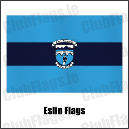 Eslin Flags with the club crest and colours, Leitrim GAA - ClubFlags.ie