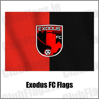 Exodus FC Flags with the verified club crest and colours, Dublin Football - ClubFlags.ie