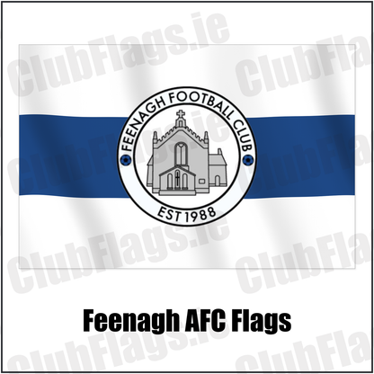Feenagh AFC Flags with the club crest and colours, Limerick Football - ClubFlags.ie